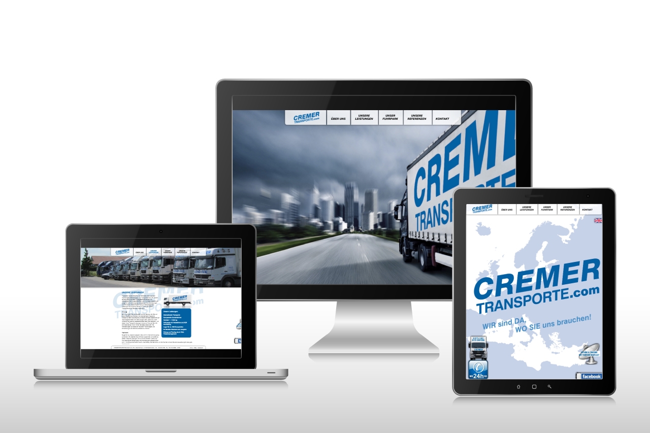 Website Cremer Transporte GmbH & Co. KG