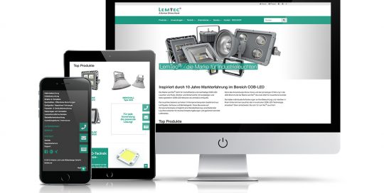 Website LemTec COB-LED-Leuchten